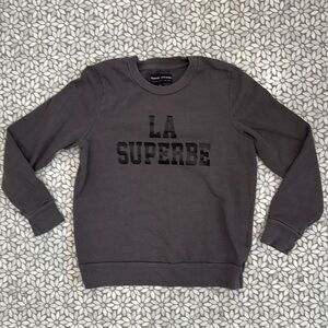 Women's Madewell x Sezane La Superbe Sweatshirt in Dark Grey, Size S